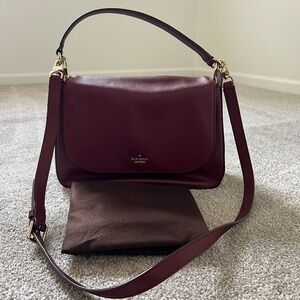 Kate Spade burgundy leather handbag